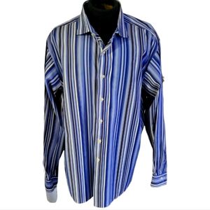 Polo xxl blue and white striped